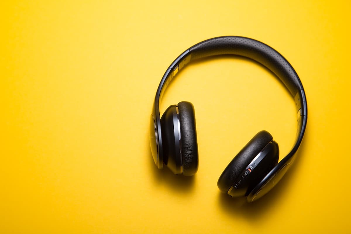 Headphones on desk
